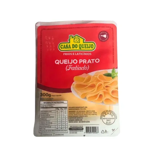 Queijo Prato Fatiado Casa Do Queijo 300G