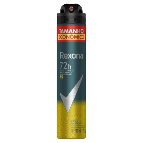 Antitranspirante Aerossol V8 Rexona Men 200Ml Spray Tamanho Econômico